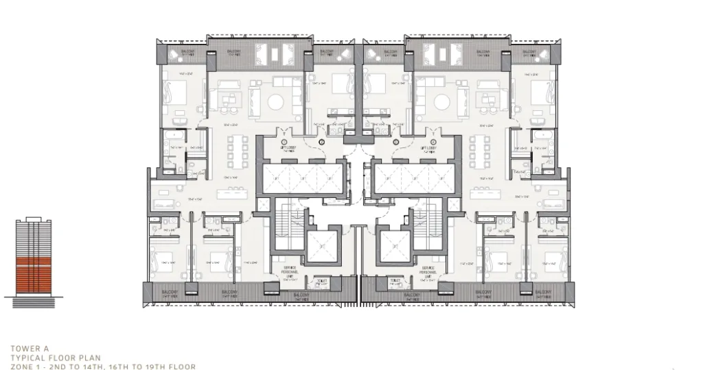 3 BHK & Studio Plan 3 BHK & Studio Plan