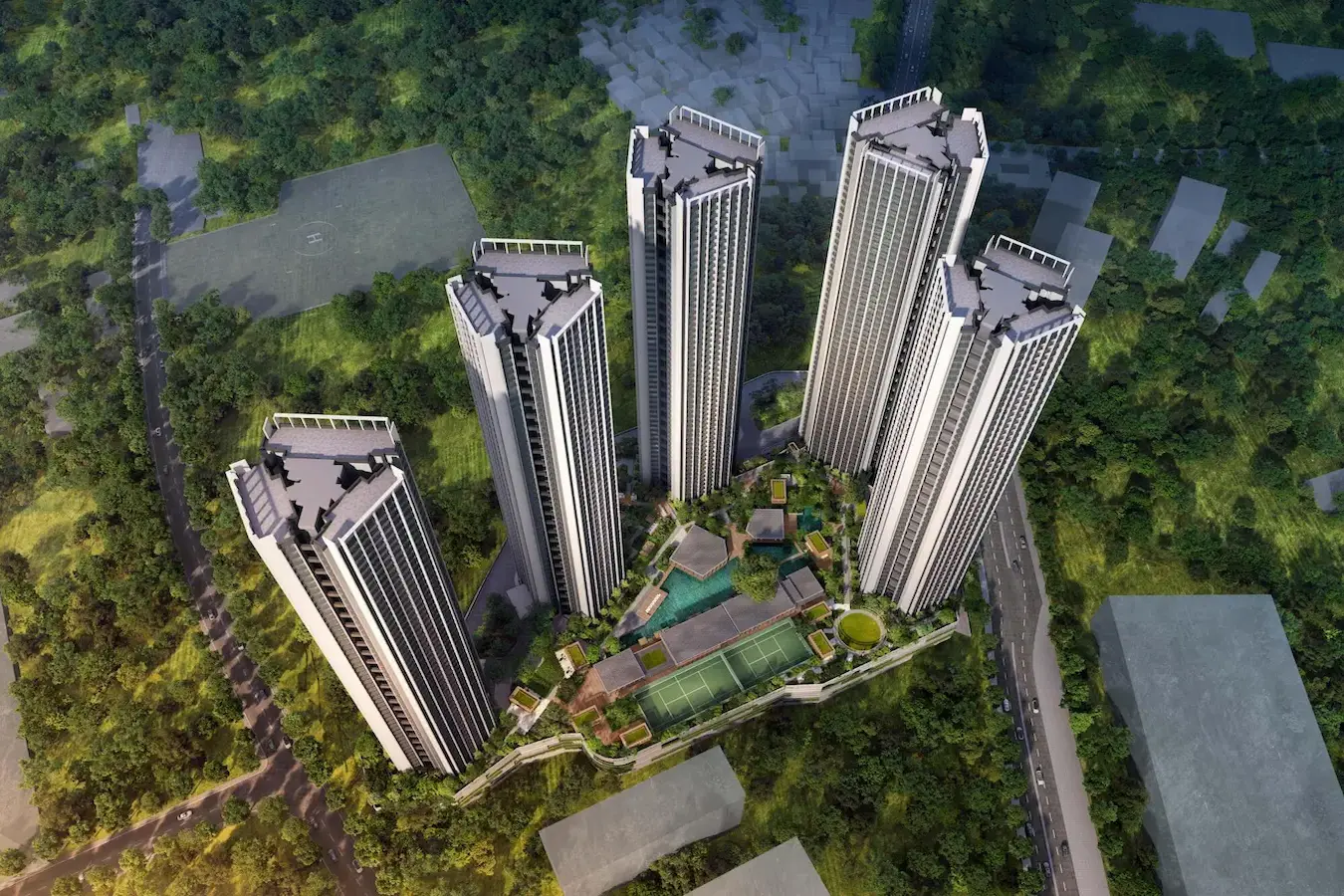 Aerial View of Oberoi Realty Three Sixty North Gurgaon Aerial View of Oberoi Realty Three Sixty North Gurgaon